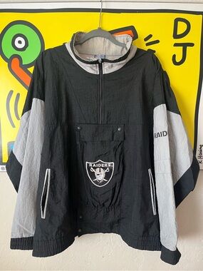 Vintage 90s Raiders APEX-One Pullover WindBreaker Jacket